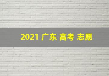 2021 广东 高考 志愿